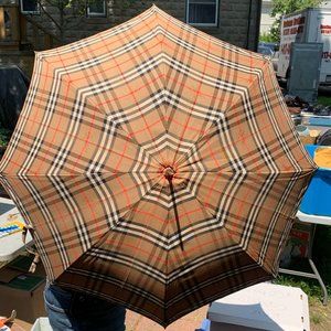 Burberry Umbrella Vintage Wooden/Walking Stick